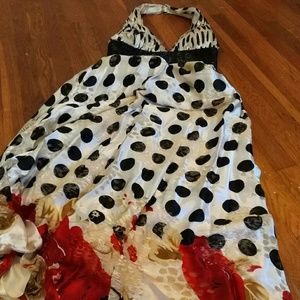 Fun 100% Silk Polka Dot Gown